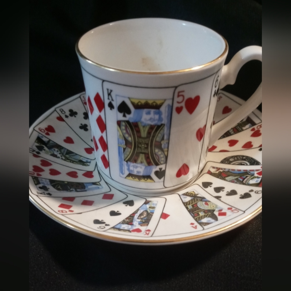 Staffordshire exclusively for Tiffany & co. Tea cup and saucer Elizabethan